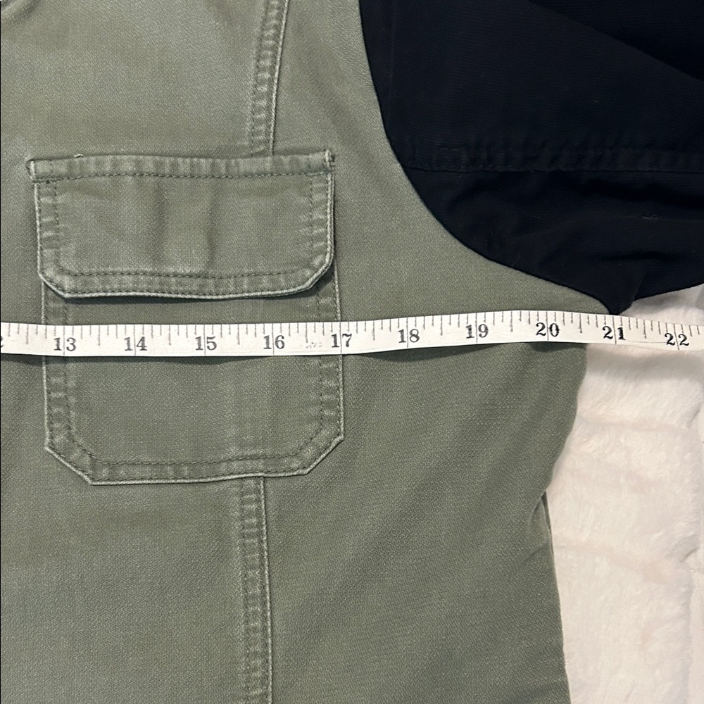 Fox Women's Utility Cargo Jacket Fatigue Denim Snap Button Size Large - Picture 9 of 10